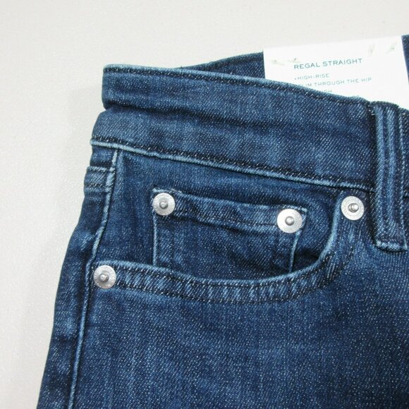 Lauren Ralph Lauren LRL womens dark Regal slim straight hi stretch 2 NWT - Picture 3 of 10